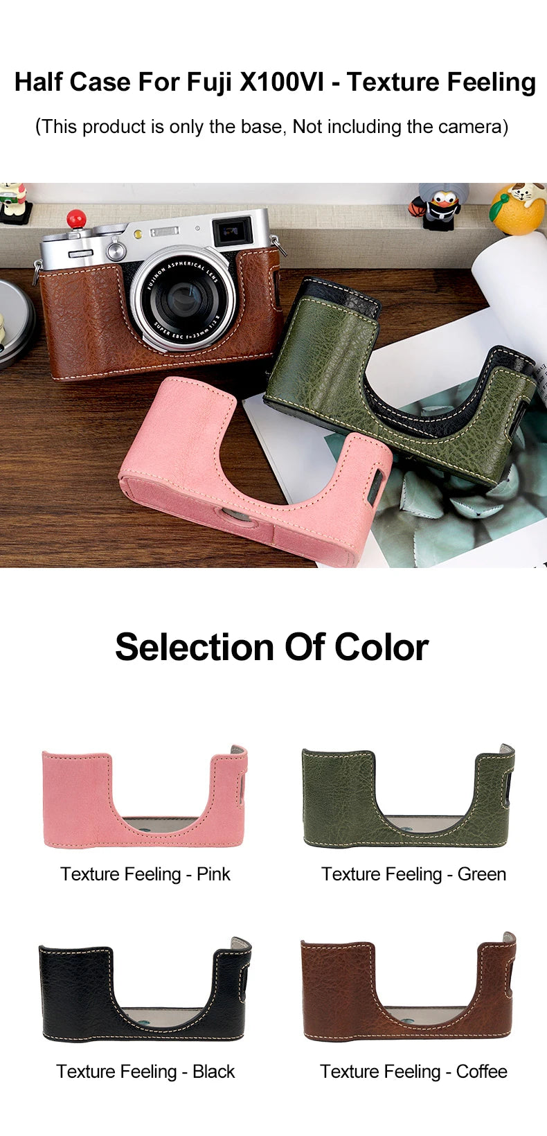 Premium Fujifilm X100VI Half Case with Strap