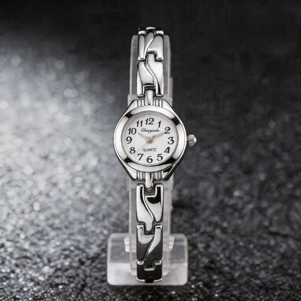 Elegant Gold Plated Ladies Watch - Slim Bracelet Design