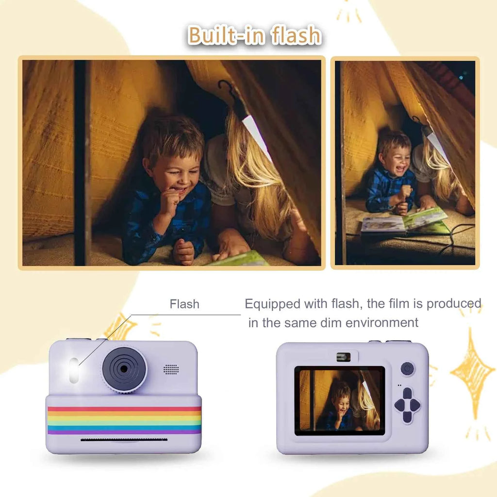 Instant Print Kids Camera - 2.8 Inch HD Portable Thermal Toy