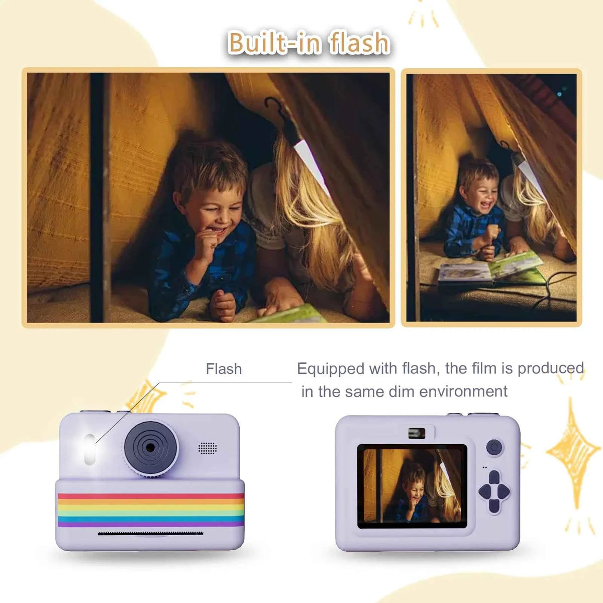 Instant Print Kids Camera - 2.8 Inch HD Portable Thermal Toy