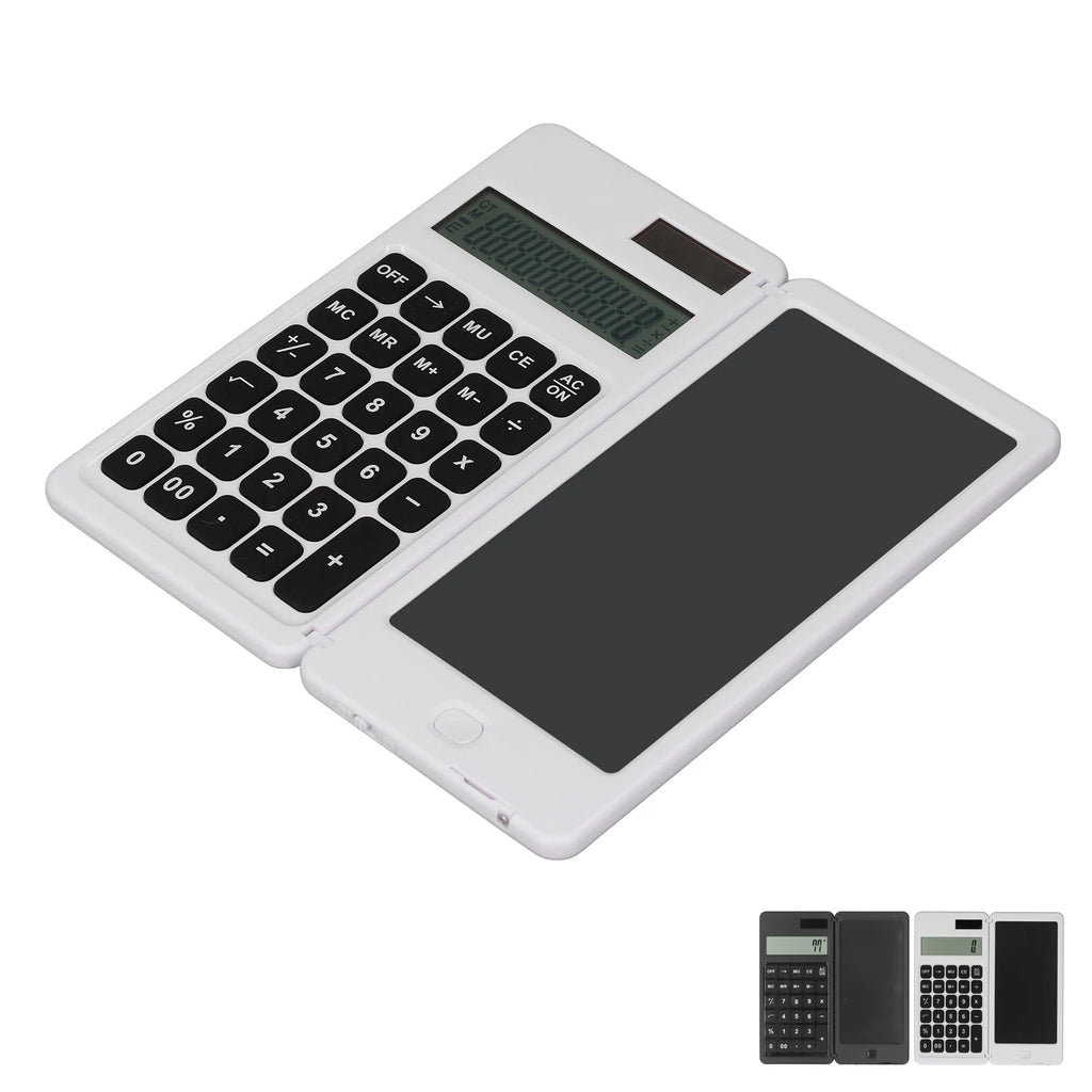 Premium Solar Desktop Calculator with Writing Tablet