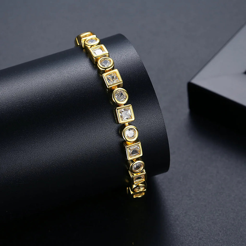 Elegant Luxury Cubic Zirconia Bracelet - Iced Out Crystal Design