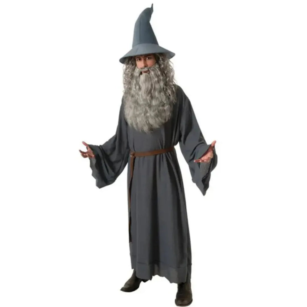 Premium Grey Wizard Hat - Pointed Dumbledore Role Play Costume
