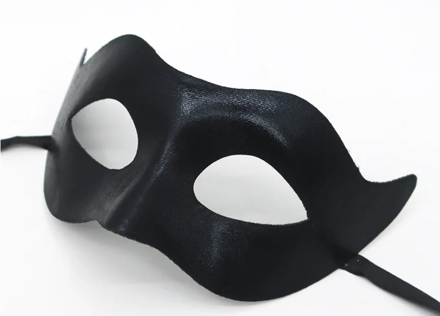 Premium Masquerade Bat Bunny Mask - Sleek Black PVC Party Eyemask