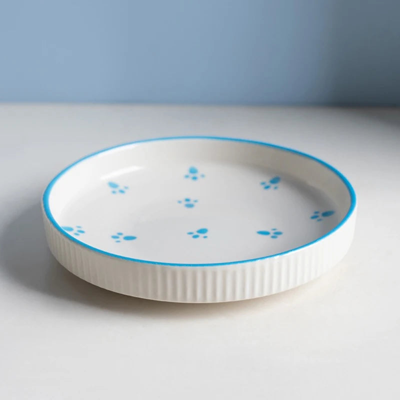 Premium Ceramic Cat Bowl - Elevated Feeding & Water Dish