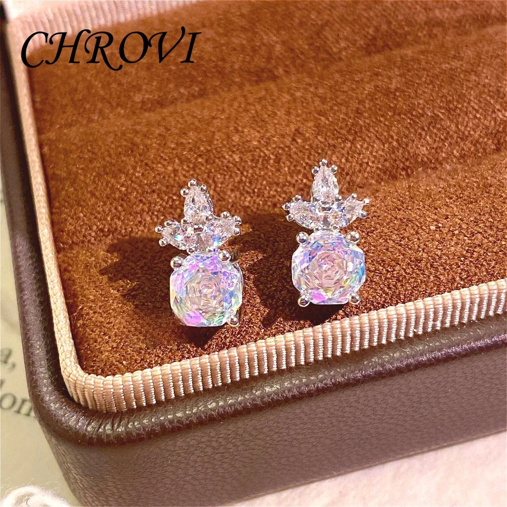 Luxury Silver Rose Jewelry Set - Pendant Necklace & Ring