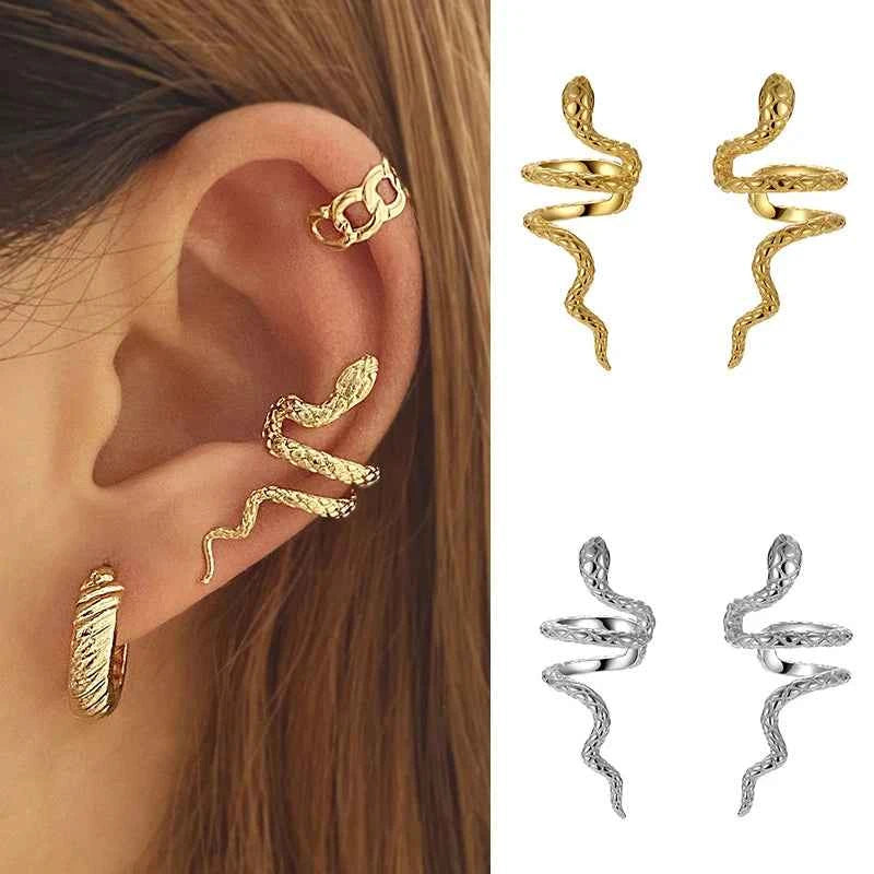 Vintage Snake Ear Cuff - Gothic No Piercing Cartilage Earring