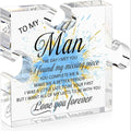 Romantic husband gift - "To My Man" keepsake with heartfelt message