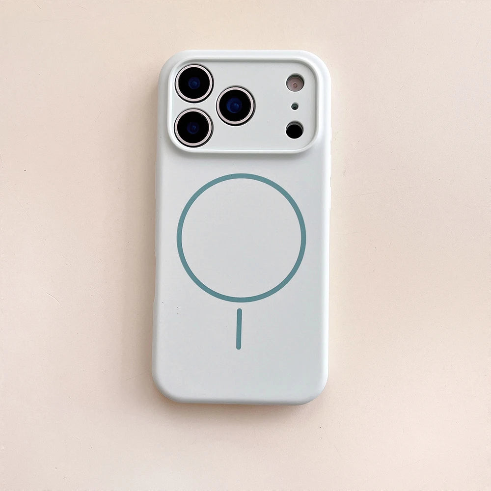 Luxury Magnetic Silicone Phone Case with Lens Protection