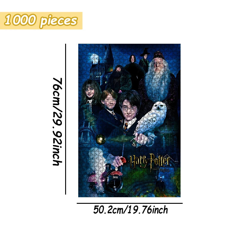 Premium Harry Potter Wooden Puzzle - Hogwarts Characters & Hedwig
