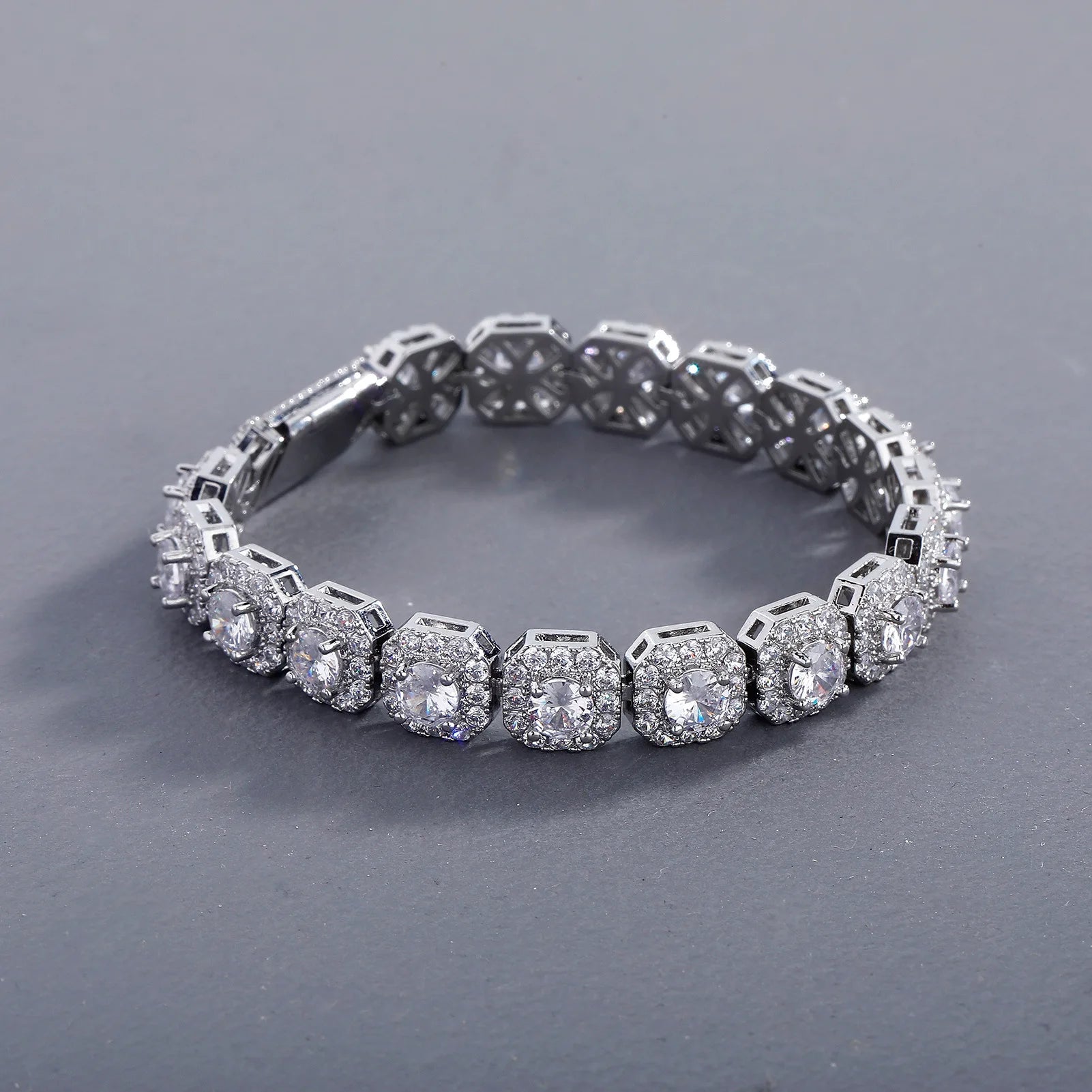Luxury Men's Crystal Tennis Bracelet - Zirconia Pave