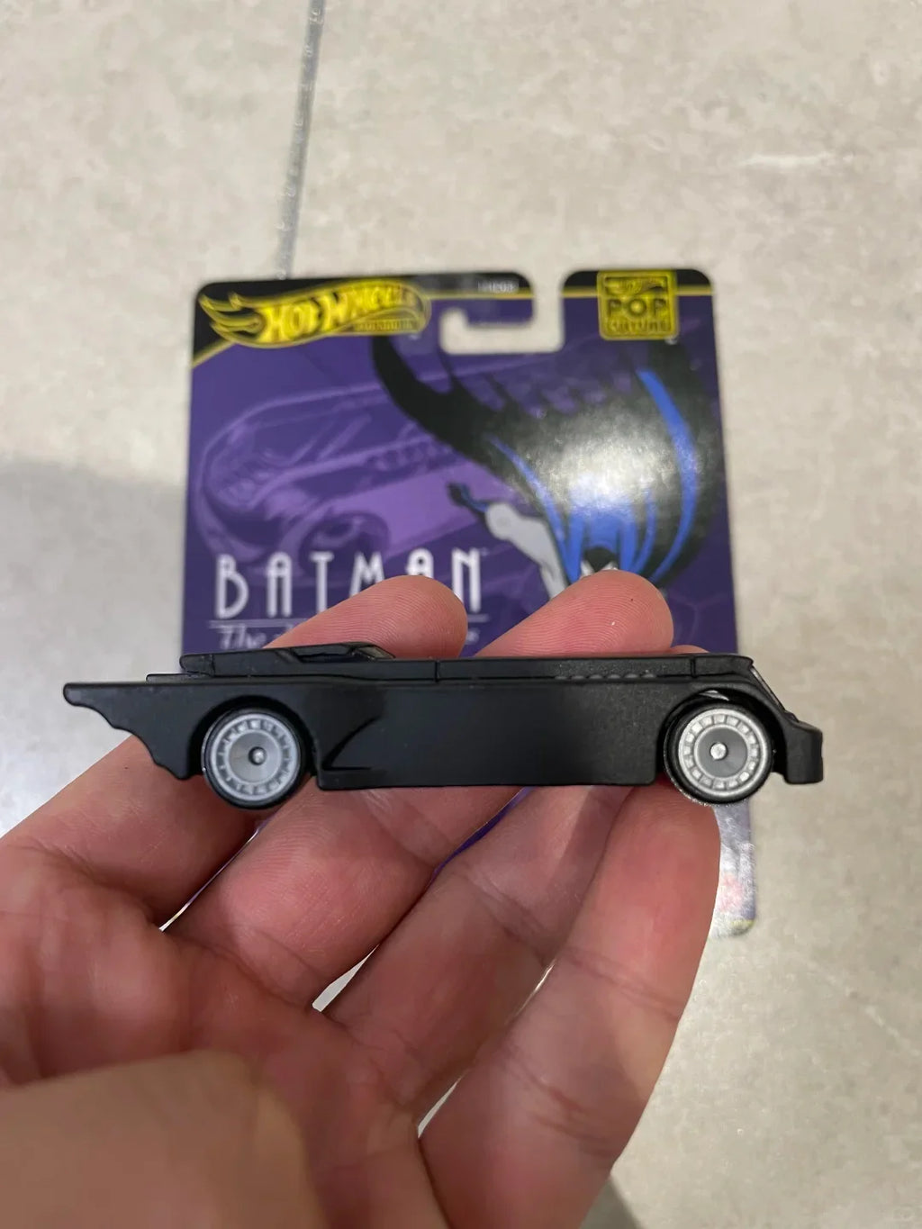 Premium Batman Diecast Car - 1:64 Scale Animated Series Batmobile