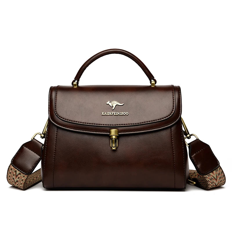 Elegant Leather Shoulder Crossbody Bag - Luxury Designer Style