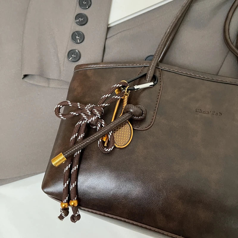 Women’s PU Leather Shoulder Bag - Y2K Retro Crossbody Bag Tote Handbag - Tulique
