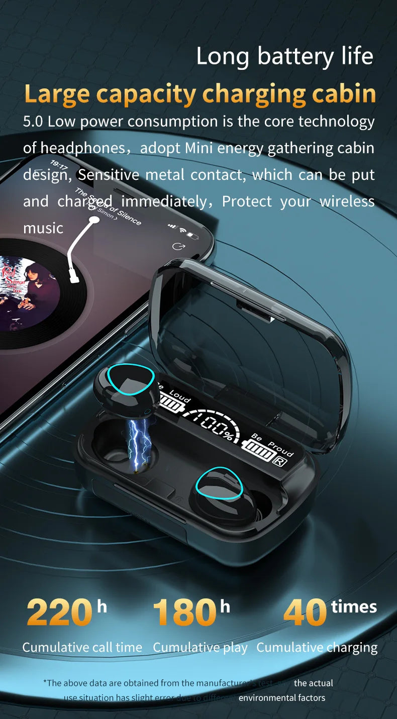 Wireless Earbuds with Power Bank - Premium Sports & Gaming BT Headset