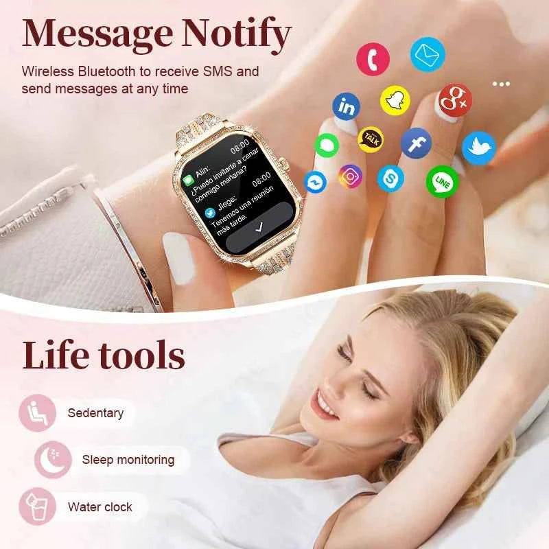 Luxury Smart Watch - Bluetooth Call & Heart Rate Monitor