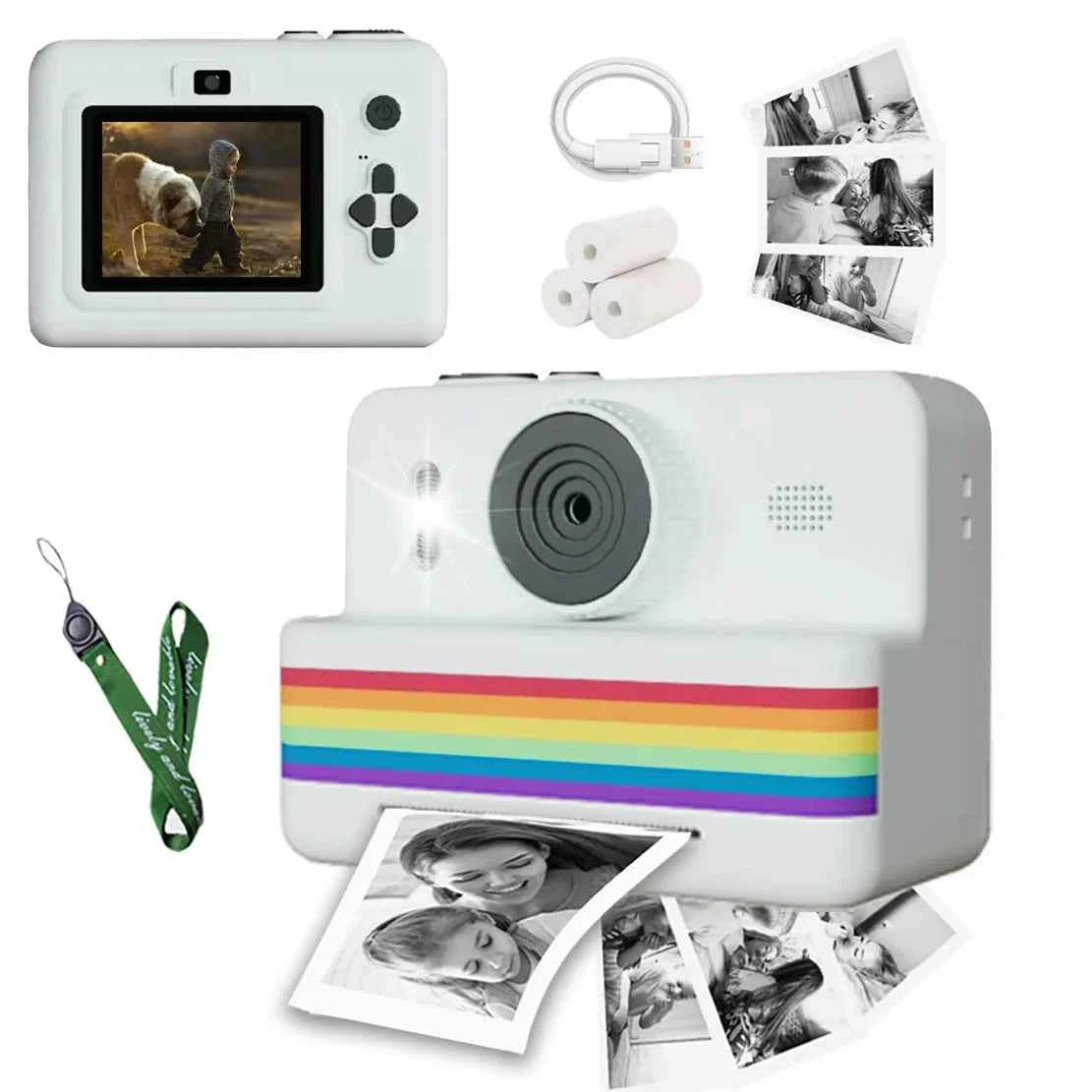 Instant Print Kids Camera - 2.8 Inch HD Portable Thermal Toy