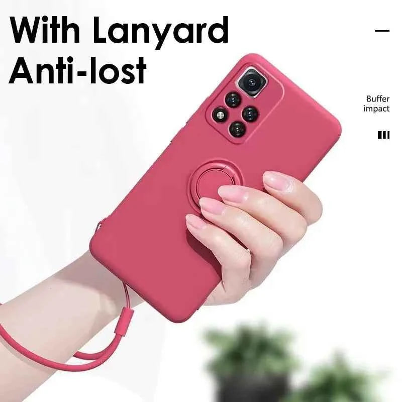 Luxury Liquid Silicone Magnetic Phone Case with Stand