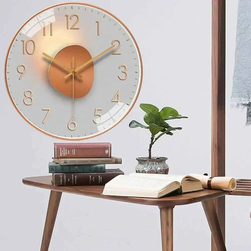 Elegant Silent Modern Wall Clock - Non-Ticking Design