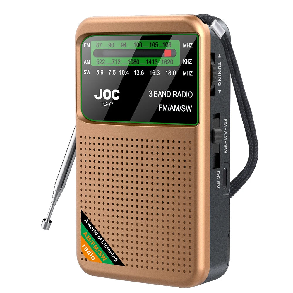 Portable Emergency Radio - AM/FM/SW Transistor Player