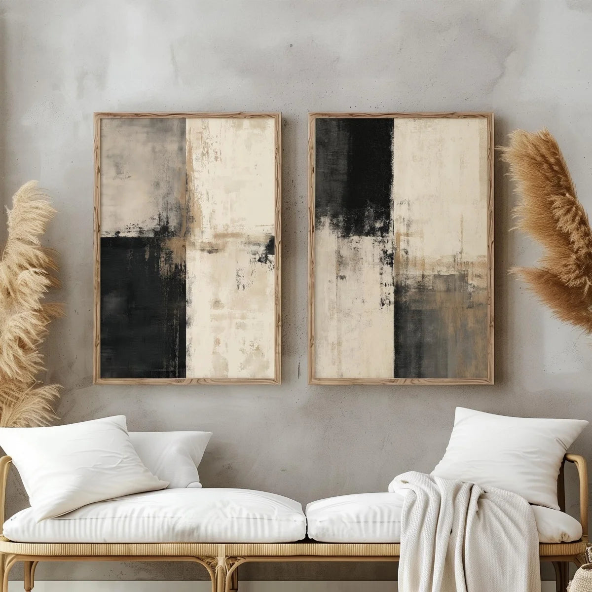 Elegant Wabi Sabi Art Print - Minimalist Japanese Mountain Canvas