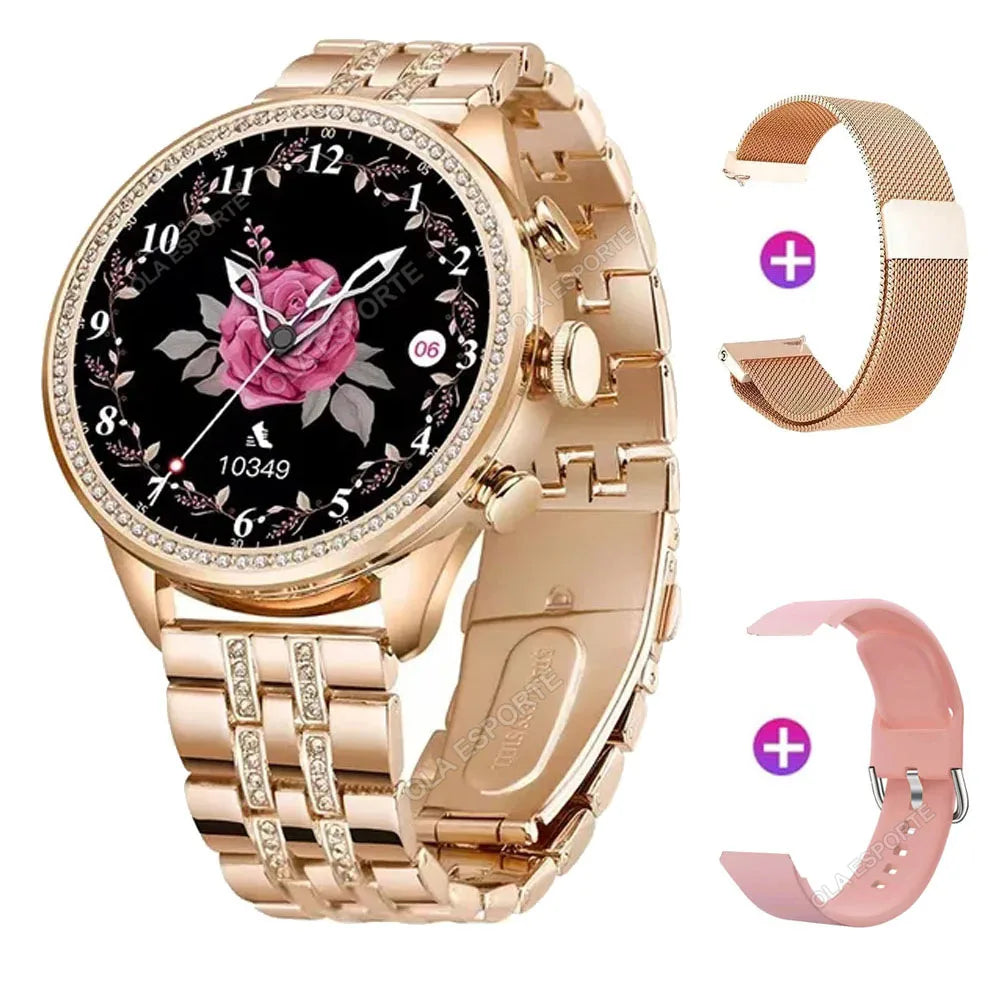 Luxury Women Smart Watch - Bluetooth Call & Fitness Tracker