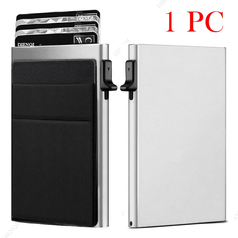 Premium Minimalist Metal Wallet - RFID Blocking Card Holder