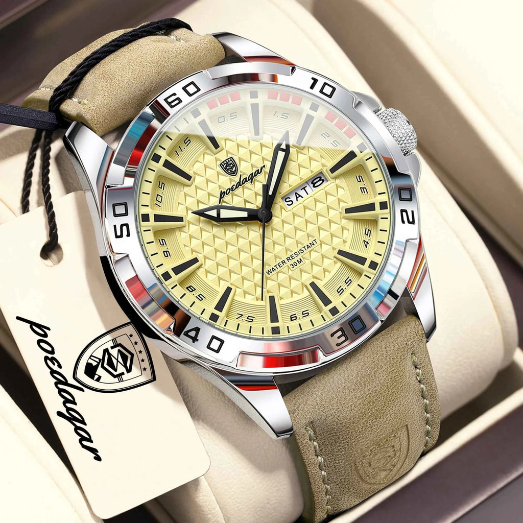 Luxury Mens Quartz Watch - Waterproof Business Wristwatch
