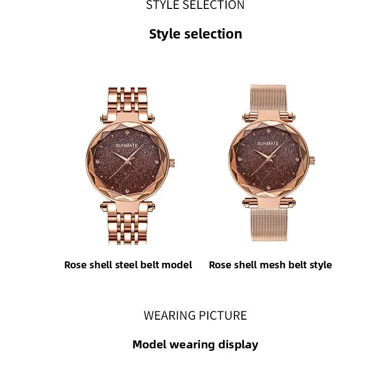 Elegant Ladies Dress Watch - All-Star Design, Waterproof Quartz
