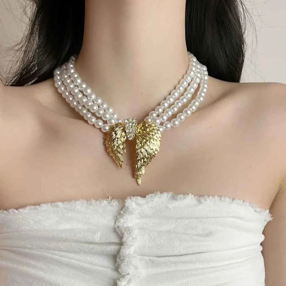 Elegant Multi Layer Pearl Necklace - Light Luxury Choker