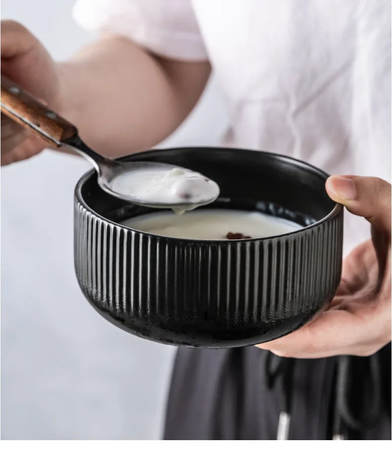 Premium Ceramic Dinnerware Set - Matte Glazed Japanese Style