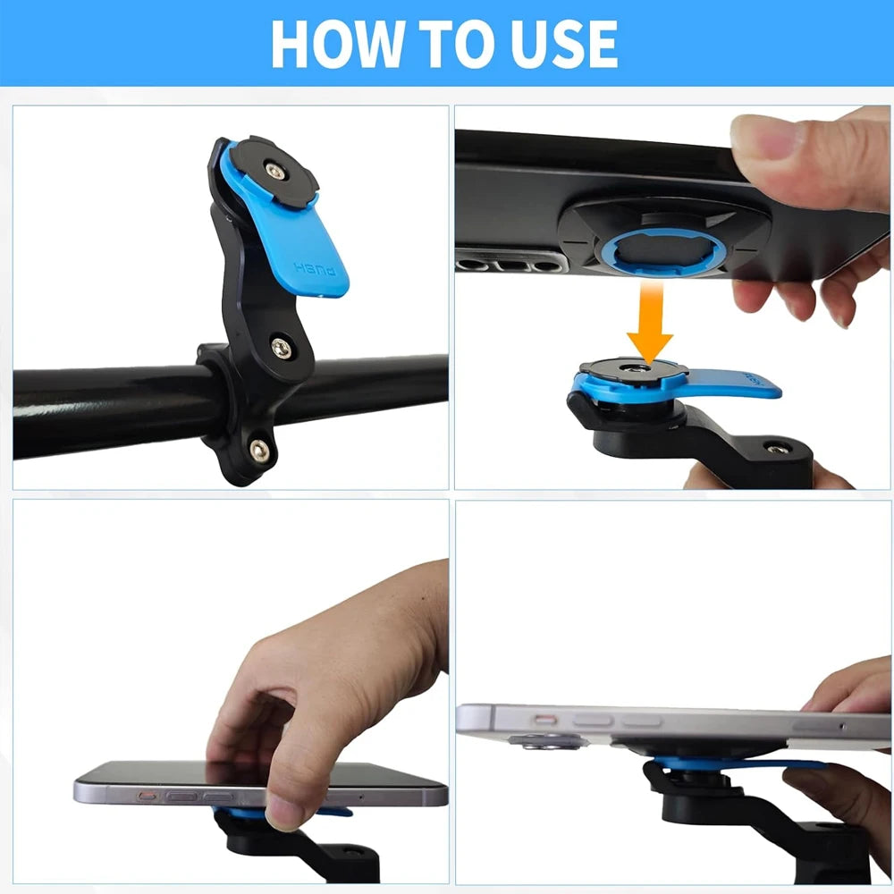 Universal Smartphone Handlebar Mount - Shock Absorber & 360 Rotation