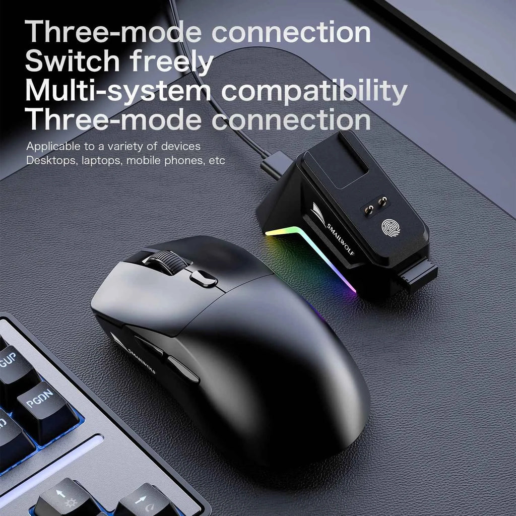 SMAILWOLF M3 PRO Wireless Bluetooth three-mode mouse E-sports gaming laptop desktop PAW3311 wired home Lightweight FPS