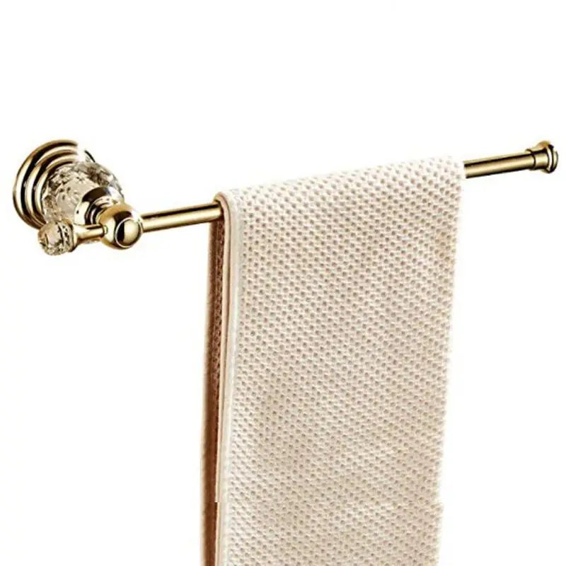 Luxury Crystal Gold Bathroom Hardware Set - Wall Mounted