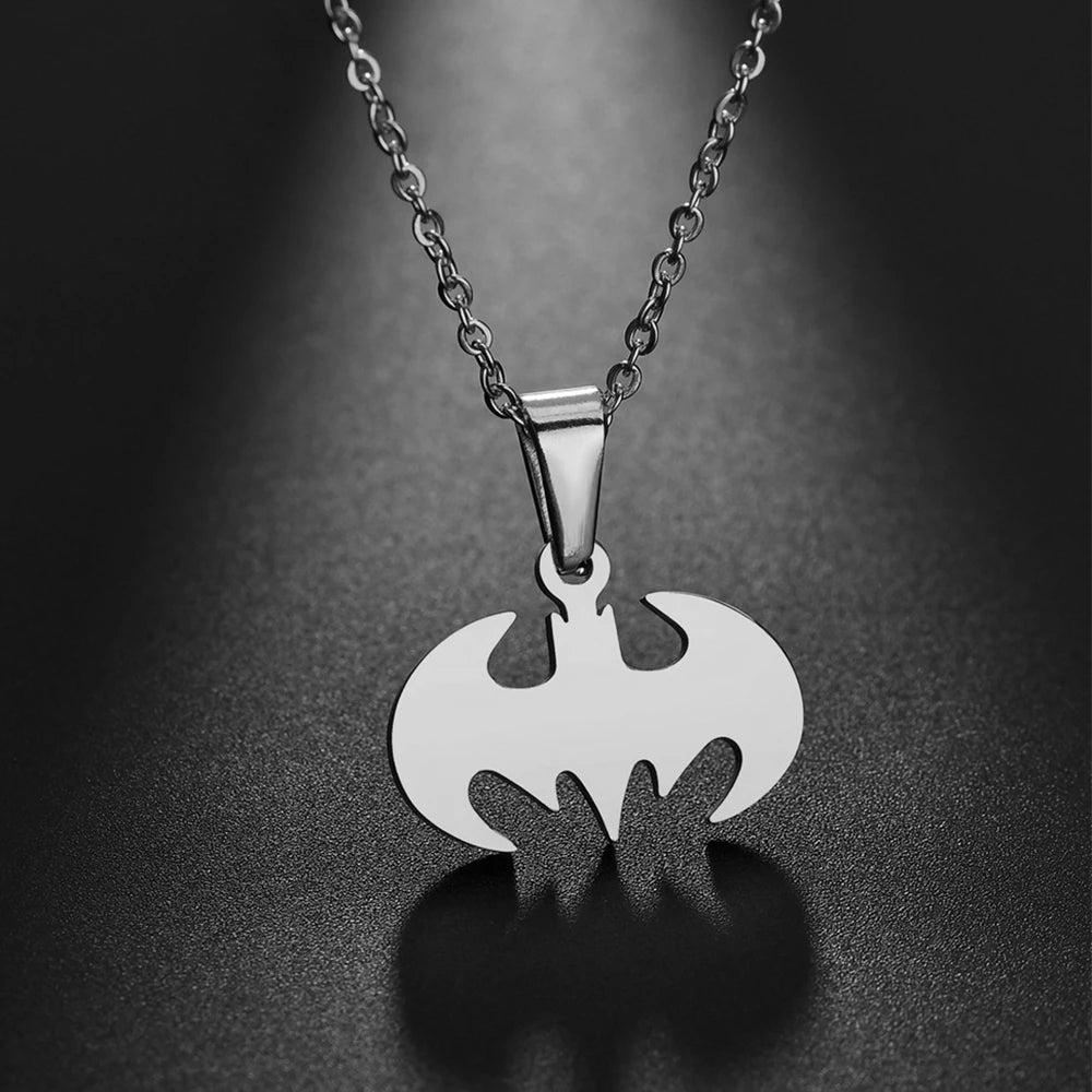 Gothic Bat Pendant Necklace - Premium Stainless Steel Jewelry