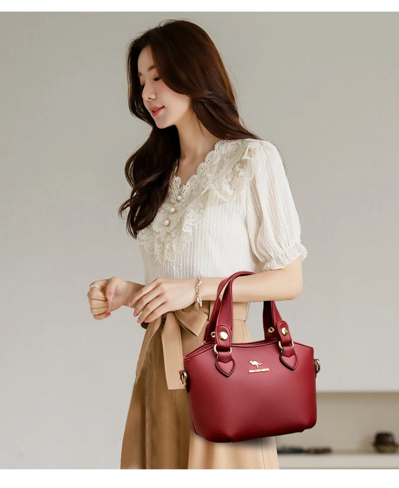 Luxury Leather Tote Bag - Elegant & Spacious