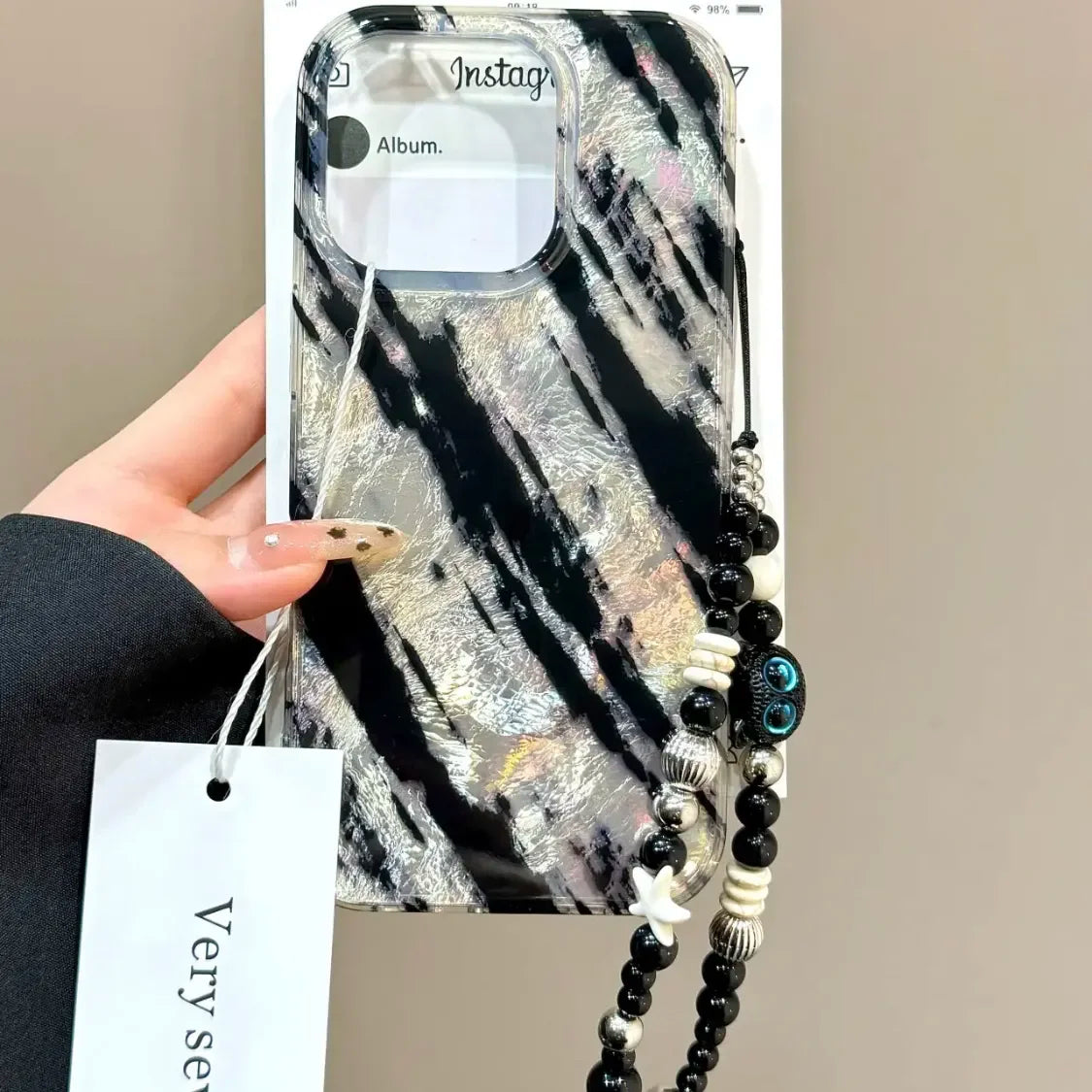 Premium Luxury iPhone Case - Black Twill Matte Minimalist
