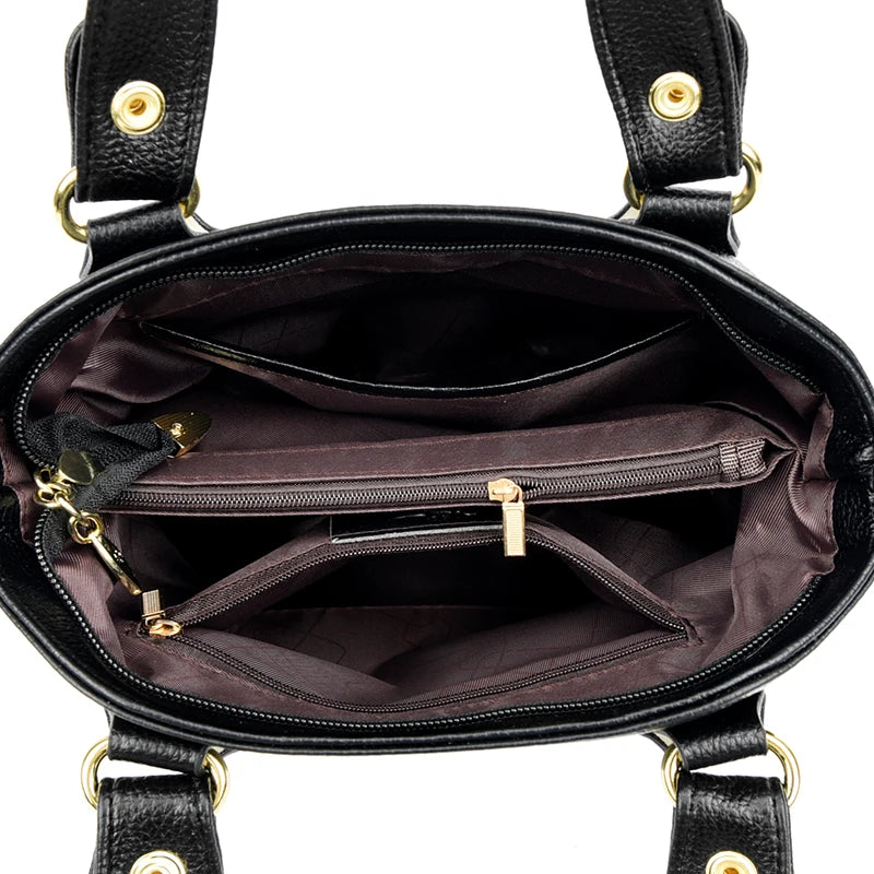 Luxury Leather Tote Bag - Elegant & Spacious