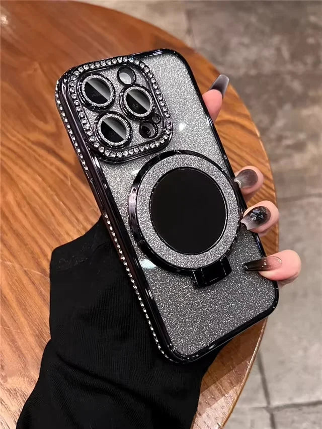 Luxury Jewelled Glitter Mirror Phone Case With Bracket