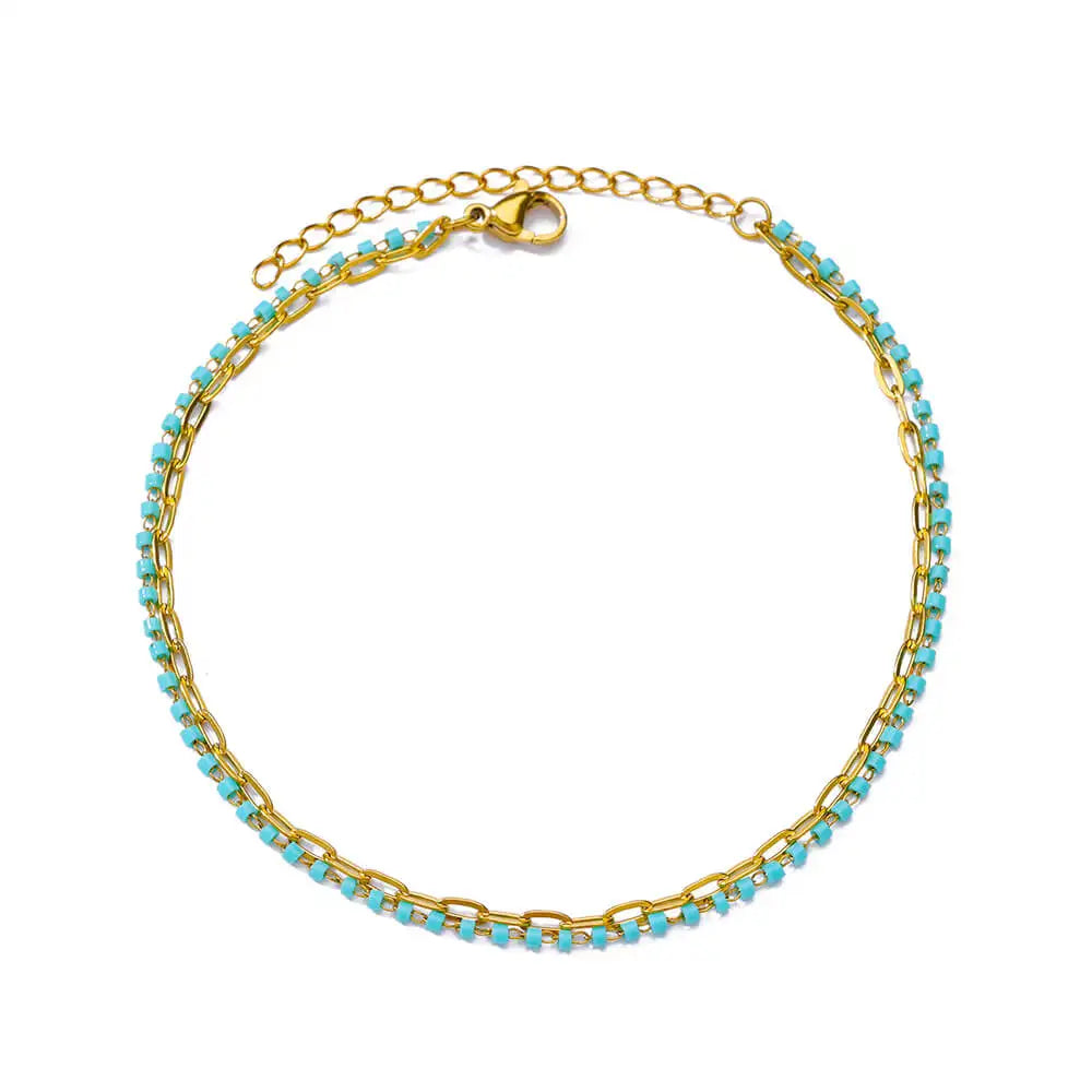 Elegant Zircon Flowers Bracelet - Luxury Gold Steel Jewelry