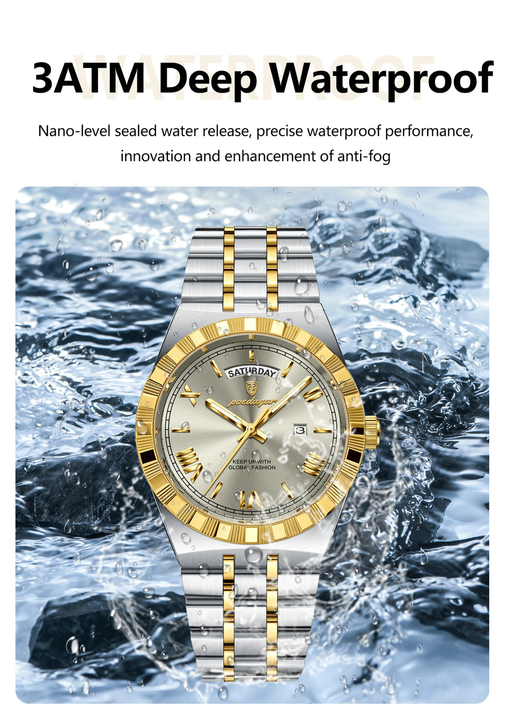 Luxury Men's Quartz Watch - Water Resistant & Luminous