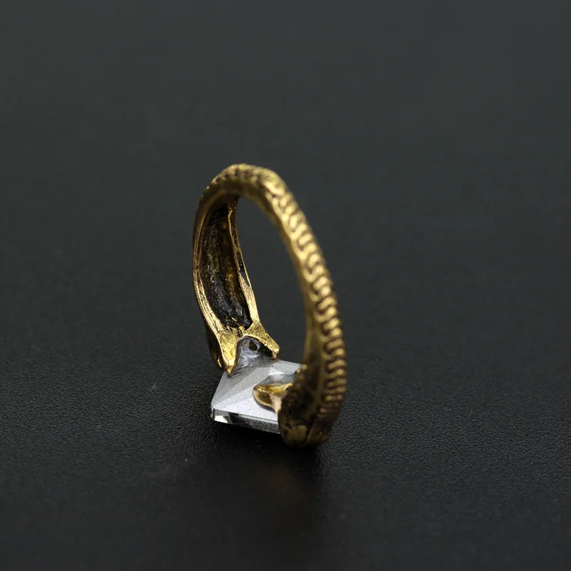Deathly Hallows Ring - Elegant Voldemort Horcrux Crystal Jewelry