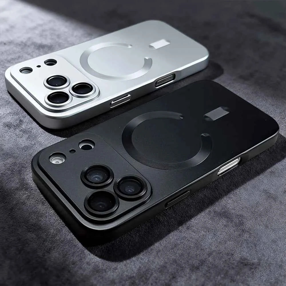 Luxury Metallic Magnetic Soft TPU Case - Wireless Charging Cover