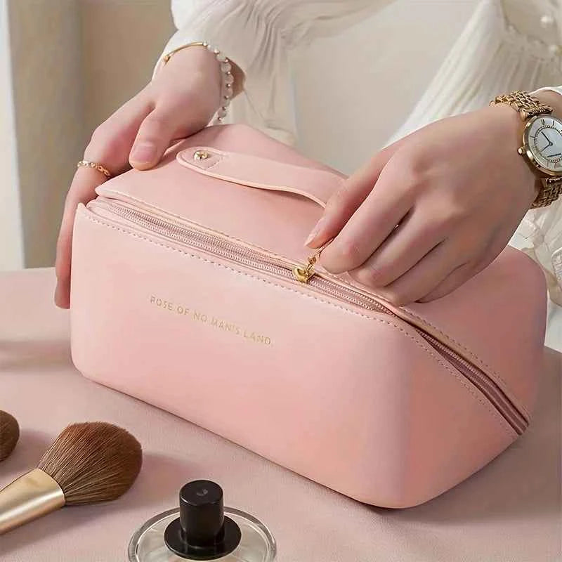 Luxury Makeup Organizer & Travel Cosmetic Bag - Premium PU Leather