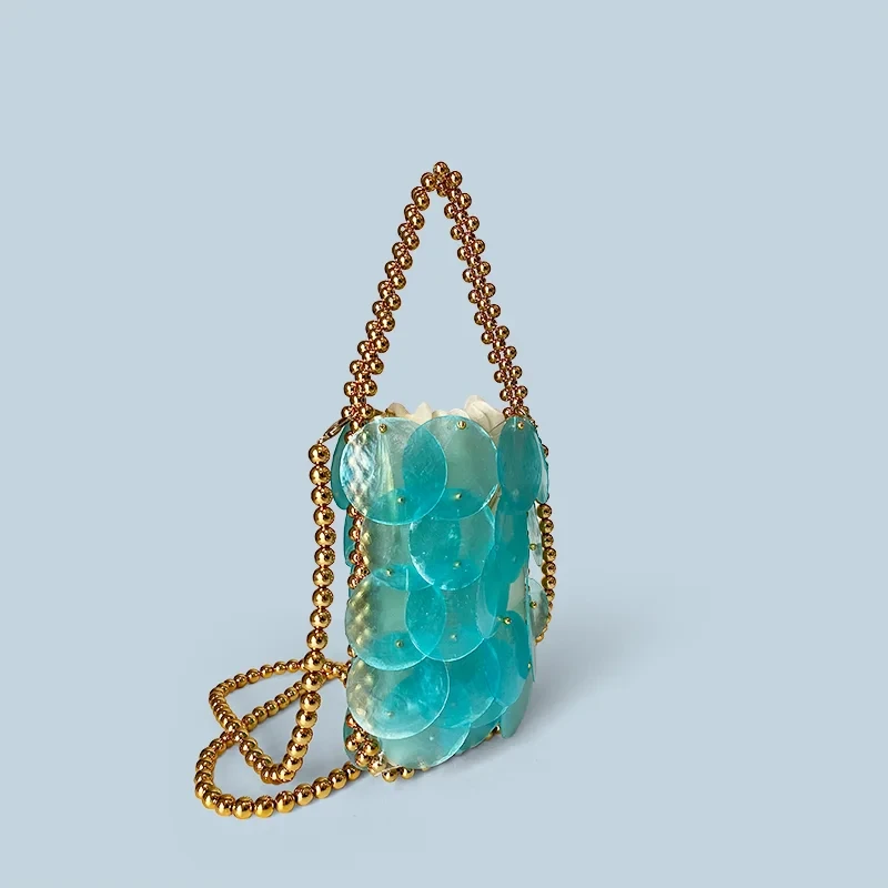 Elegant Sparkle Bead Bag - Handmade Mermaid Princess Design