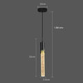 Modern Crystal Pendant Lamp - Elegant Bedside Hanging Lighting
