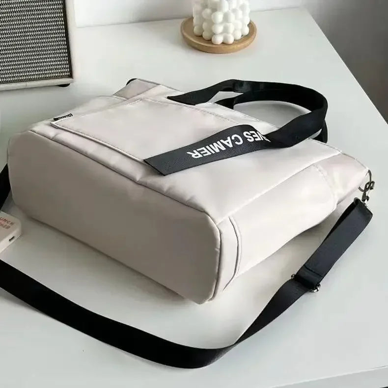 Elegant Casual Tote Bag - Waterproof Nylon Messenger