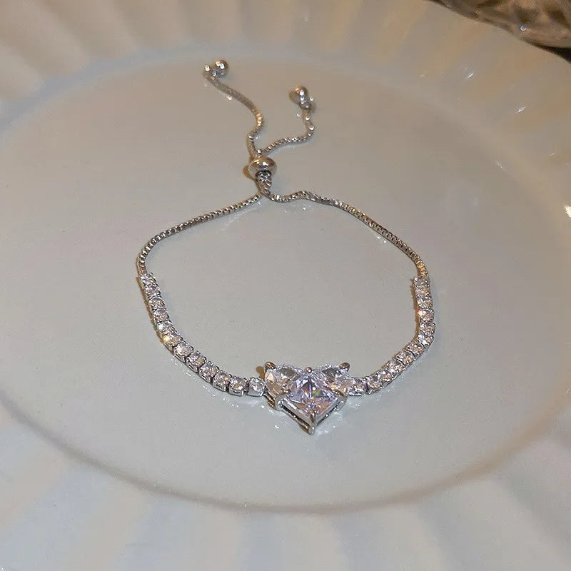 Luxury Wave Geometry Adjustable Crystal Bracelet