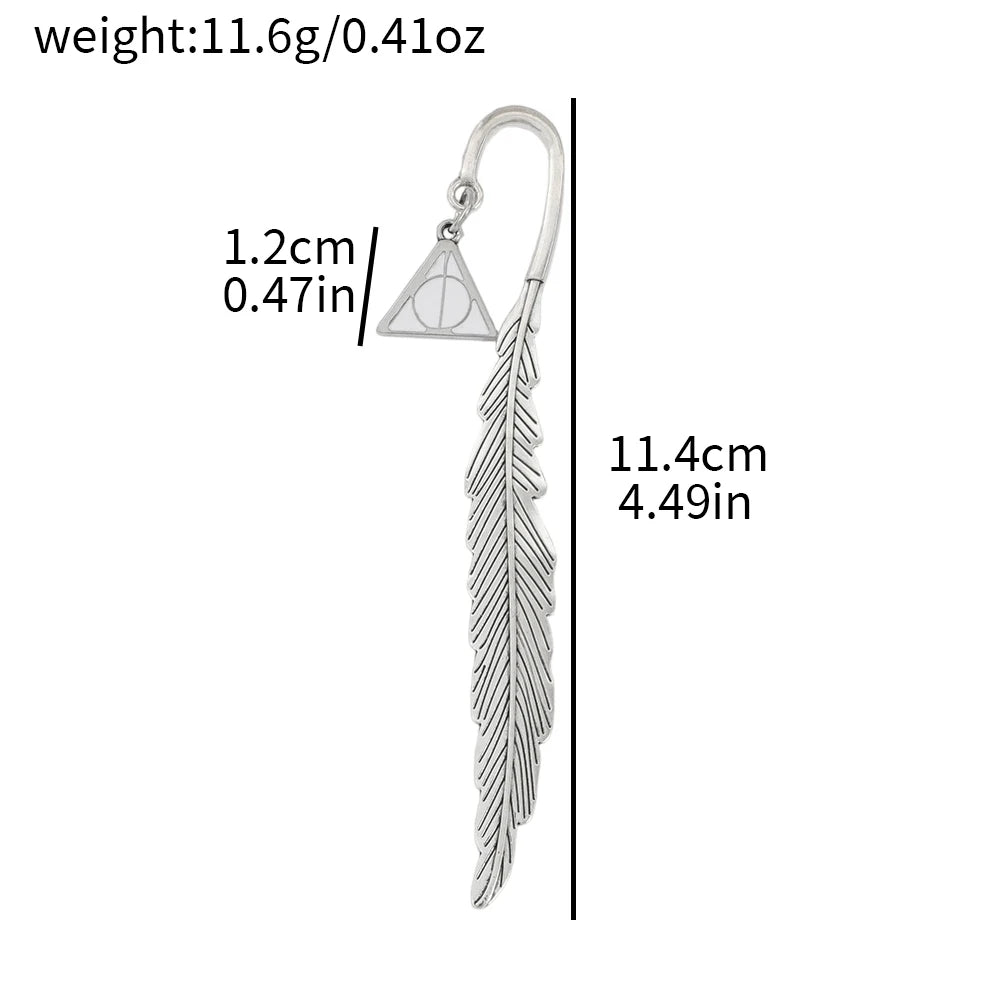Premium Metal Harry Potter Feather Bookmark - Magic School Gift