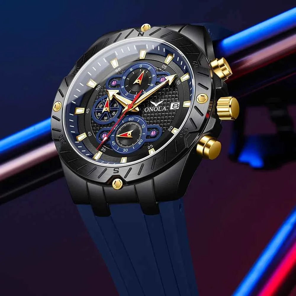 Premium Men's Sports Quartz Watch - Luminous & Waterproof